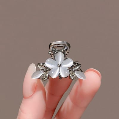 Pince à cheveux femme petite pince à cheveux exquise petite pince à fleur pince à cheveux coiffe accessoire pince pour mèche latérale gray