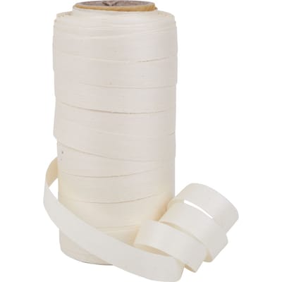 Katoen gestreept lint "Cottonfield", 10 mm - Créme