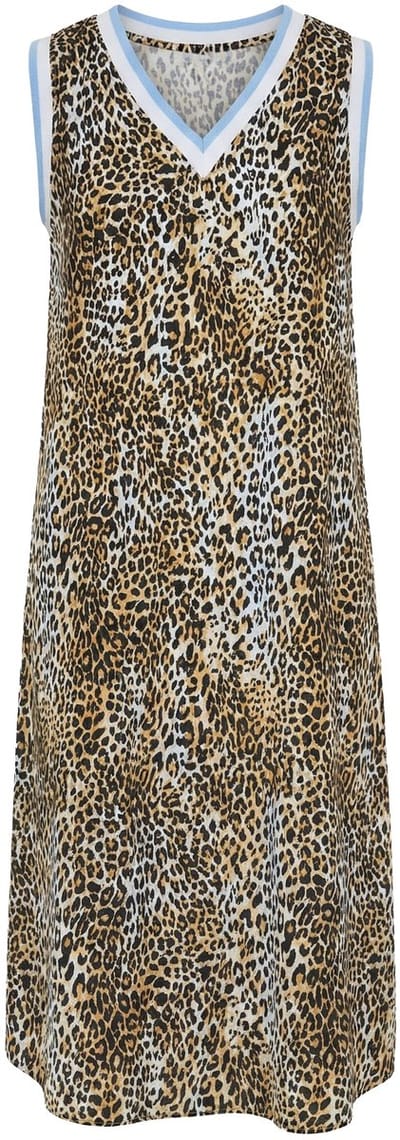 Angel of Style - Dames - Midi-jurk A-lijn mouwloos leomotief sierranden - Hemelsblauw - Maat 50