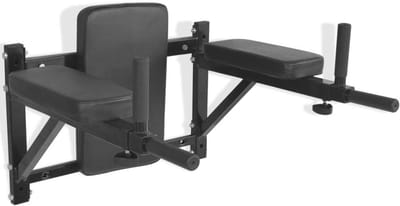 Dip Station - Fitness Toren - Kracht Training - Wandmontage Ontwerp - 70 x 63.5-75 x 45 cm - Zwart
