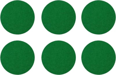 Airhockey Vilten Pads - Pusher Vervanging - Tafelspel Onderhoud - Zelfklevend Snel - 6 Stuks 74mm - Groen