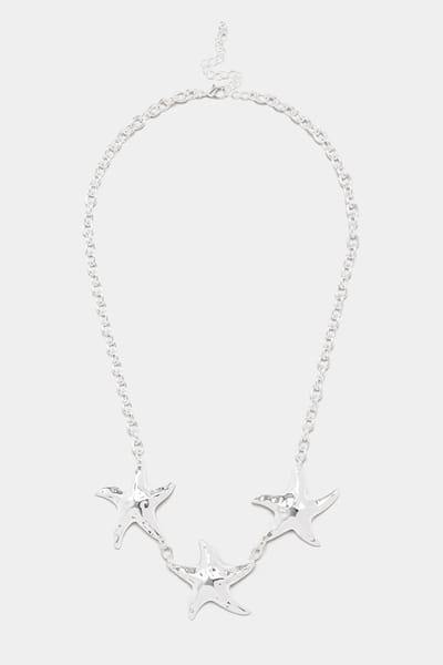 Yours Zilverkleurige Statement Ketting Met Zeestersize One Size