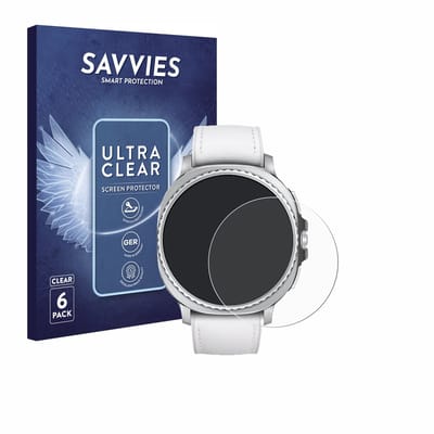Savvies - Screenprotector voor Samsung Galaxy Watch 8 Classic (46 mm) - Folie Beschermfolie transparant 6 Stuks