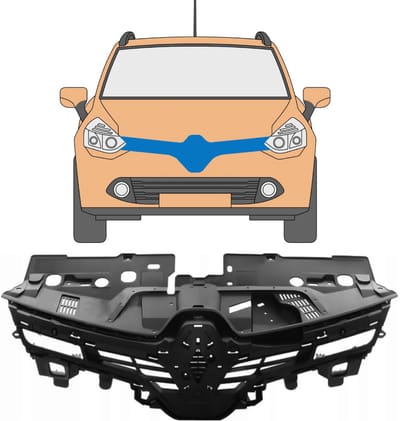 Grill voor Renault Clio IV 2012-2016