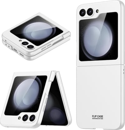 Geschikt voor Samsung Galaxy Z Flip 6 5G - Harde PC - Schokbestendig - Bumper Hoesje - Wit