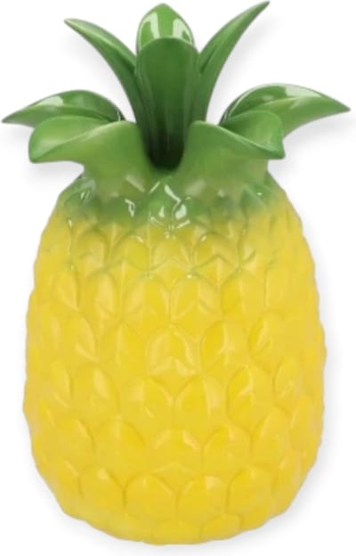 DK Design Bloemenvaas Tropical Pineapple - ananas vaas - geel - D16 x H22 cm