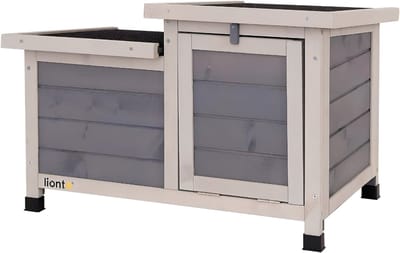 JCP® Konijnenhok - Konijnenren - Konijnenhok Voor Buiten - Grijs - 70cm x 43cm x 46cm