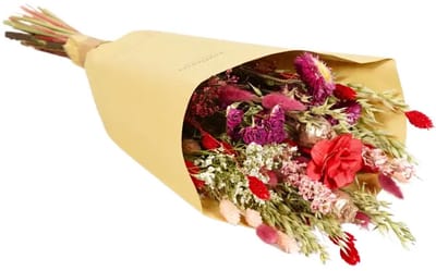 Wildflowers by Floriëtte Field Bouquet - Red Allure - Rood - 50 cm - Droogbloemen - Boeket