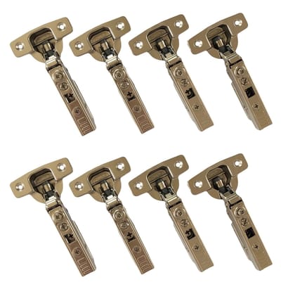 NELI 8er-Set softclose scharnieren voor Metod (zoals UTRUSTA) met 8 scharnieren, 32 schroeven en 32 expansiehulzen (kunststof deuvels)