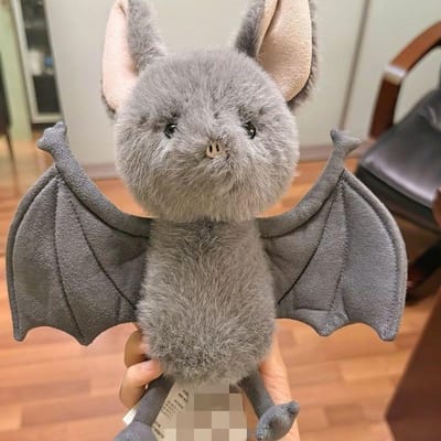 Schattig Grappig Vleermuis Varken Pluche Speelgoed Beperkte Editie Zacht Knuffeldier Voor Kinderen Volwassenen Bed Slaapzaal Collectie gray