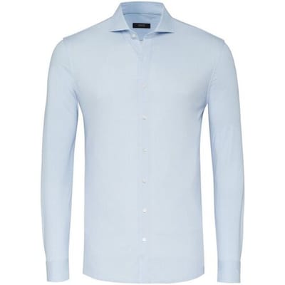 Desoto Luxury Overhemd Minimal Dots Pattern Licht Blauw / male