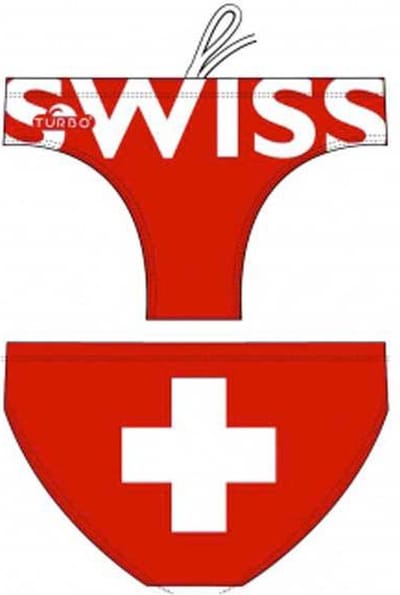 Turbo Switzerland Zwemslip Rood,Wit M Man
