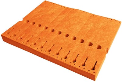 CombiCraft Tyvek sleufetiketten 220 x 25,4 mm oranje - per 1000 stuks