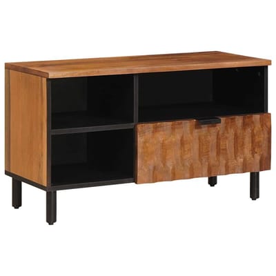 vidaXL - TV - Kast - met - lade - Acacia - Bruine - Afwerking - 80 - x - 33 - x - 46 - cm