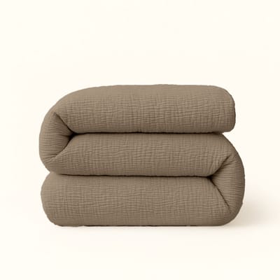 Y-NOT – Dekbed Zonder Overtrek 140x200 – Micro Mousseline – All Year Dekbed – Zacht & Wasbaar – Taupe
