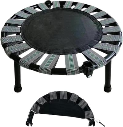 Opvouwbare trampoline - Fitness bed - Thuis sporten - Hoog draagvermogen - 489 x 264 cm - Grijs