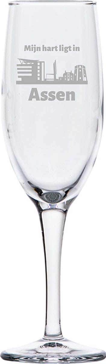 Gegraveerde Champagneglas 16,5cl Assen