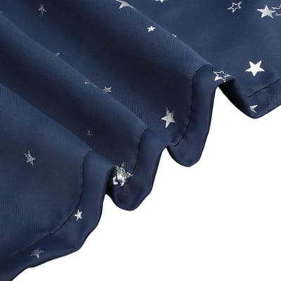 Set van 2 Zwarte Verduisteringsgordijnen voor Korte Raamdecoratie, Ideaal voor Keuken, Badkamer en Woonkamer, 60 x 40 cm, Donkerblauw, Lichtdoorlatend Polyester