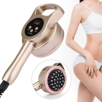 Elektrische Massage Meridian Borstel Gua Sha Lichaamsmassager Microstroom Verwarming Schrapen Lymfedrainage Machine Vetverbrander Gereedschap beige