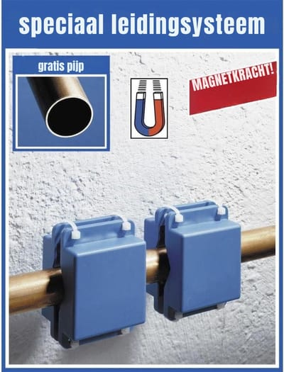 Zylo® Waterontkalker - Professionele Waterontharder Magneet - Waterverwarmer - Blauw - 5x5x7cm