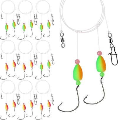 Floats Pre Riged Flapper Rigs Pompano - Fishing Equipment 10Pcs/12PCS
