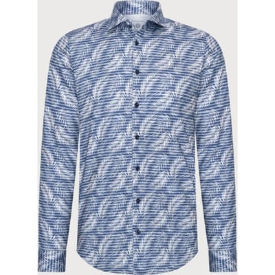 Blue Industry Het feather-print overhemd |