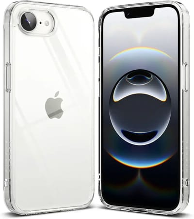 Ringke Fusion | Hoesje Geschikt voor Apple iPhone 17e / 16e | Back Cover met Antikrascoating | Militaire Standaard | Transparant