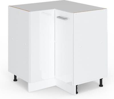Vicco R-Line Hoekkast – 75.6 cm zonder werkblad Wit Hoogglans