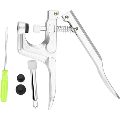 Pince à pression pour boutons de vêtements en alliage d'aluminium Boutons-pression Outil d'attache rapide pour un usage domestique professionnel white