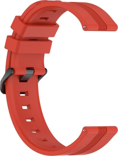 Siliconen bandje - geschikt voor Garmin Venu (2 Plus) / Venu SQ (2) / Vivomove (Style - Sport) / Vivoactive 3 / 5 / 6 / Forerunner 55 / 165 / 245 / 645 / 570 - 42mm - rood