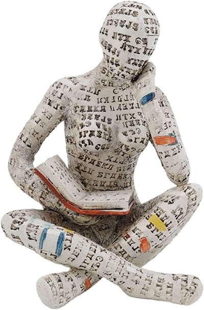 Vrouwelijke Lezers Beeld, Pulp en Hars Denker Standbeeld Aesthetic Sculptuur voor Moderne Kantoor Decoratie
