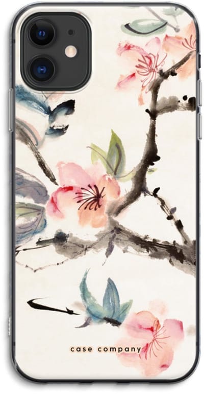 Case Company® - Hoesje geschikt voor iPhone 11 hoesje - Japanse bloemen - Soft Cover Telefoonhoesje - Bescherming aan alle Kanten en Schermrand