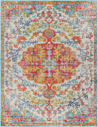 SURYA Lou vloerkleed vintage oosters moestergeel