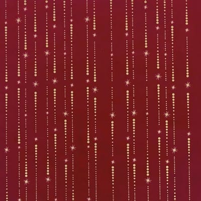 Raining Gold Stars - Inpakpapier - Matt Burgundy - 80 gr/m² glanzend w