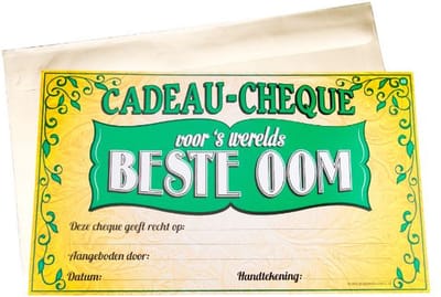Paper Dreams Cadeaucheque Oom 34,5 Cm Papier Geel/groen