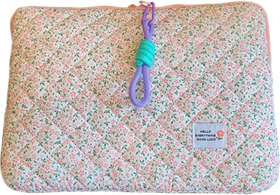 SnelShoppen - Modieuze Bloementas voor Laptop - Dunne Hoes voor 11/14/15 Inch Laptop - Praktische Laptoptas - Lichtgewicht en Stijlvol voor School, We