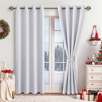 Dailygoods- Verduisterende Gordijnen 200 x 140 cm - 2 Stuks - Polyester - Inspringringen - Decoratieve Raamdecoratie - Verstelbare Stropdassen