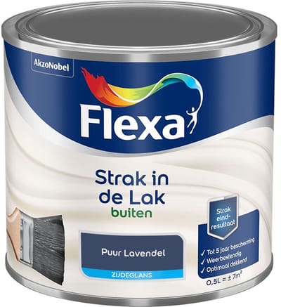 Flexa - Strak In De Lak Buitenlak Zijdeglans - Puur Lavendel - Mengverf - 500 Ml
