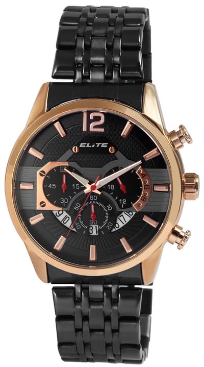 Elite herenhorloge roestvrij staal datumweergave