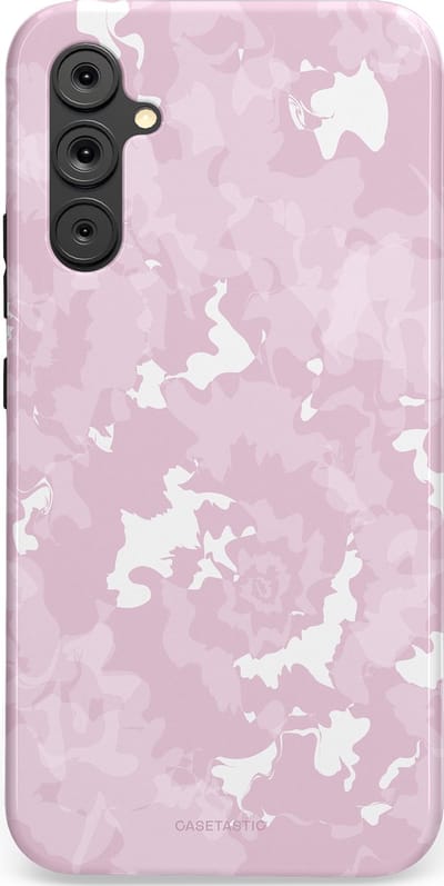 Casetastic Hoesje Geschikt voor Samsung A34 (5G) - Stijlvolle Beschermende Duo-layer Case - Roze wervels