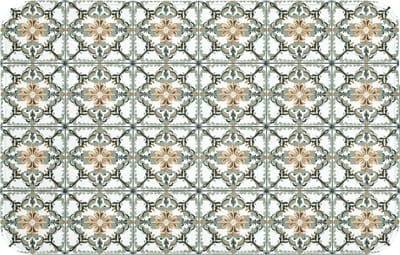 WC mat 80x50 cm - Antislip - Floraal - Verweerd - Keurrijk - Toiletmat - Vloermat - Douchemat - Toilet tapijt - Toiletmatten