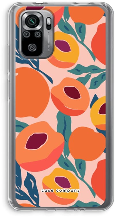 Case Company® - Hoesje geschikt voor Xiaomi Redmi Note 10S hoesje - Perzik - Soft Cover Telefoonhoesje - Bescherming aan alle Kanten en Schermrand