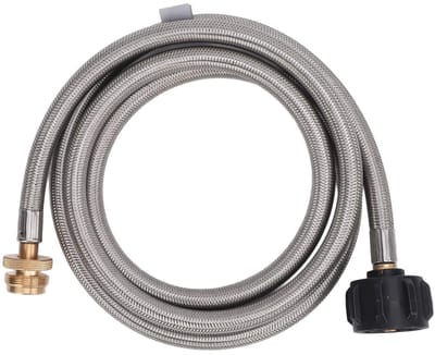 Dailygoods- Gasslangverlenging 1,5 Meter - Gasslang voor Gasfornuis - Gasslang BBQ - Roestvrij Staal - Veilige Constructie - Eenvoudige Installatie