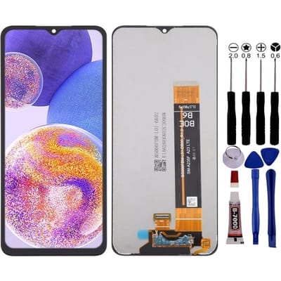 Scherm voor Samsung A23 4G SM-A235F A235M zwart LCD + Gereedschap + lijm