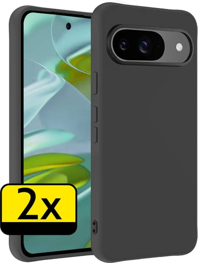 Hoesje - 2 Stuks - Geschikt voor Google Pixel 10 - Sterk & Shockproof - Case Siliconen - Back Cover - Telefoon Hoes - Telefoonhoesjes - Zwart