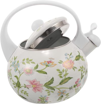 Emaille Ketel - Koffiekan Theepot - Warme Dranken Zetten - Verstevigd Ontwerp - 2.2 Liter - Assorti