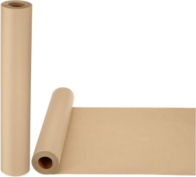 Kraftpapier 2 stuks 15 x 600 inch (50'), 80gsm - Stevig en Scheurvast voor Geschenkverpakking, Bloemen en meer