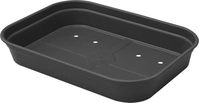 Elho Green Basics Tuintray 60 - Binnen en Buiten - Kweken en Oogsten - Ø 58.5 x H 11.0 cm - Living black