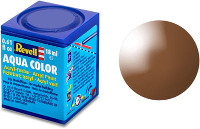 Revell Hobbyverf Acrylverf - Aqua #80 Mud Brown - Gloss - RAL8003 - Acryl - Verf potje - 18 ml