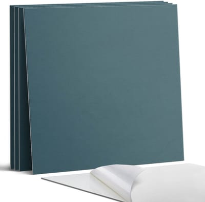Coloray Wandpanelen Zelfklevend - Kleur Donkerblauwgroen Zelfklevende Wandpanelen - 50 cm x 50 cm - Turkoois Wandpaneel PVC - 5 stuks - Eénkleurige Wandpanelen Zelfklevend - Wandbord Keuken - Wandpaneel Badkamer
